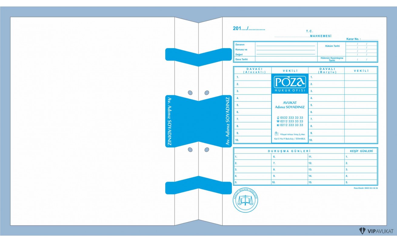 Avukat Adliye Dosyası AD500B