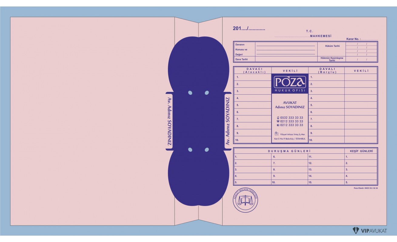 Avukat Adliye Dosyası AD502PB