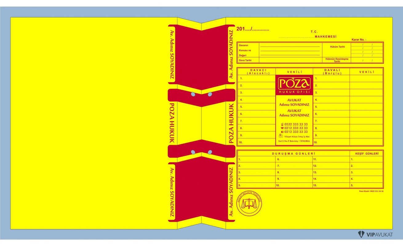 Avukat Adliye Dosyası AD503SB