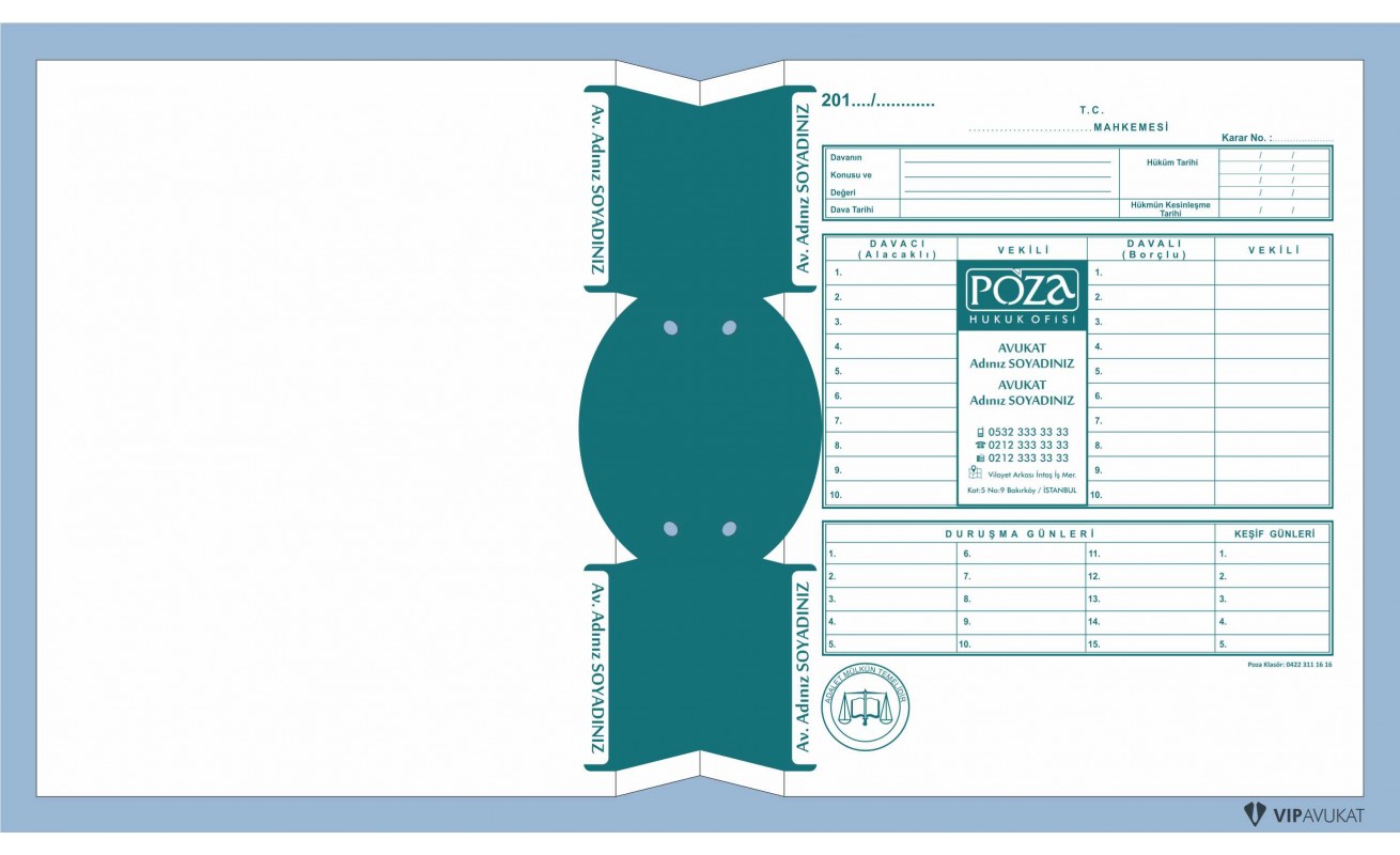 Avukat Adliye Dosyası AD504B