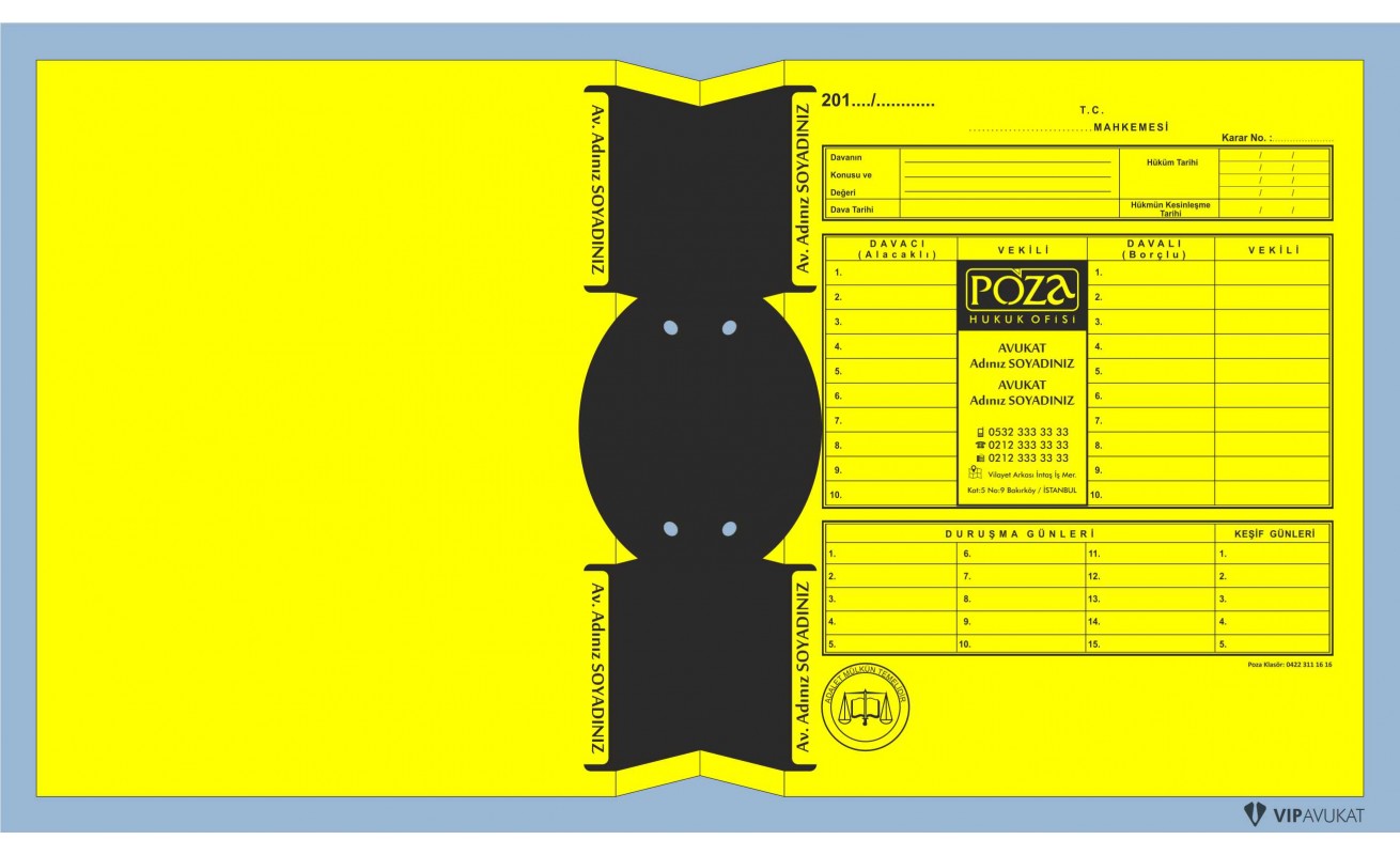 Avukat Adliye Dosyası AD504SB