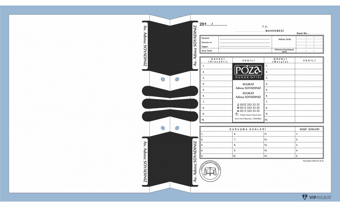 Avukat Adliye Dosyası AD505B